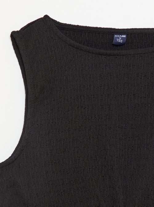 Top ajustado de tejido crepé - Kiabi