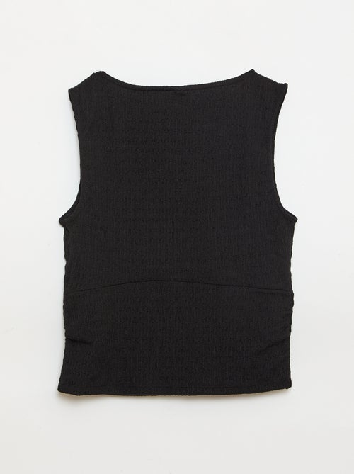 Top ajustado de tejido crepé - Kiabi