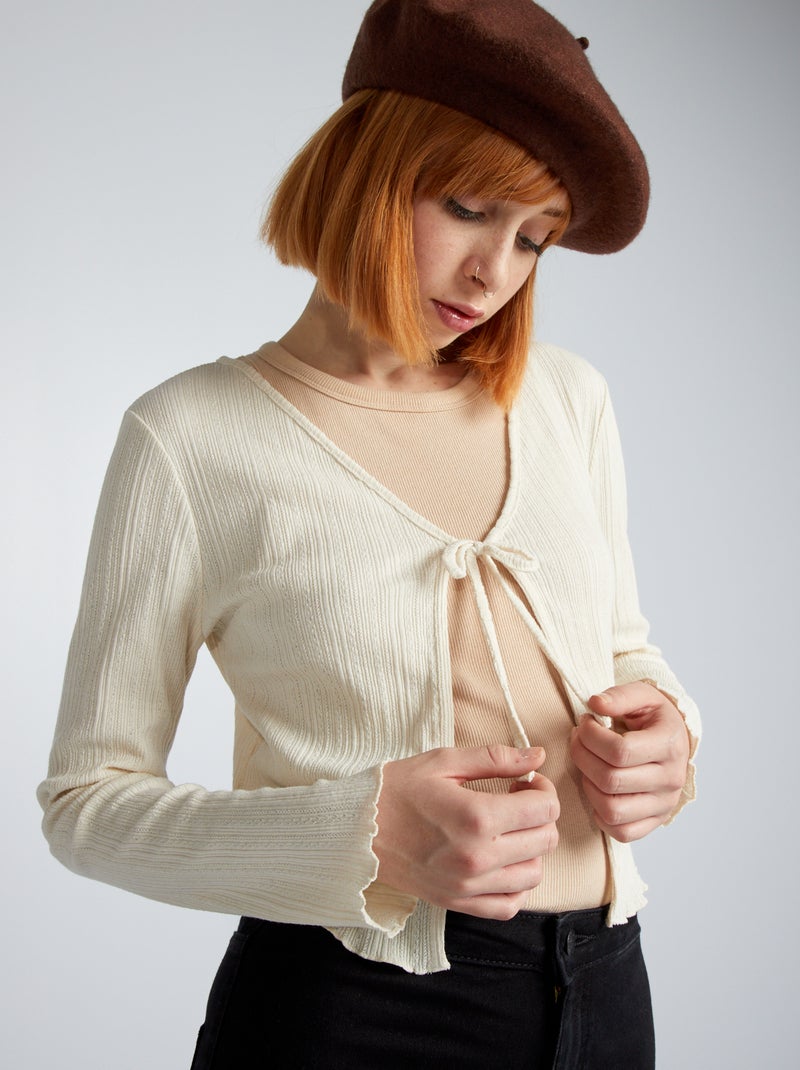 Top anudable BEIGE - Kiabi