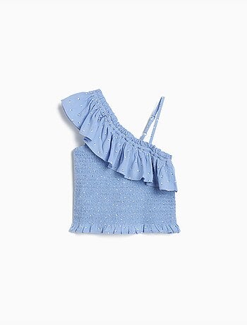 Top asimétrico con volantes, MO Fashion