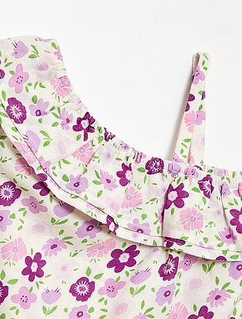 Top asimétrico de tirantes con volantes