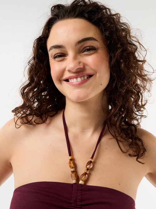 Top bandeau con cuello halter - Kiabi