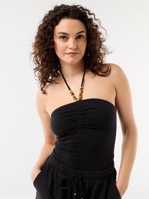 Top bandeau con cuello halter - Kiabi