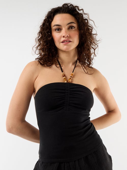 Top bandeau con cuello halter - Kiabi