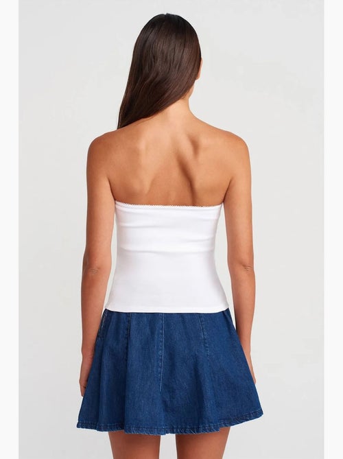 Top bandeau corto sin tirantes con detalle de lazo dilvin - Kiabi Top bandeau corto sin tirantes con detalle de lazo dilvin - Kiabi