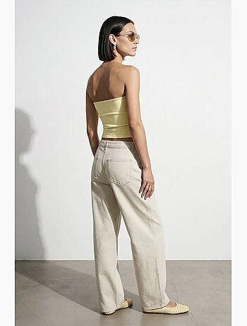 Top bandeau crop sin tirantes de mujer dilvin