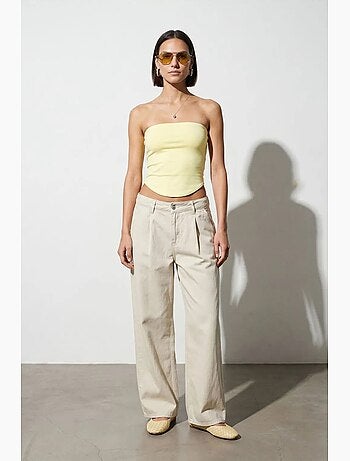 Top bandeau crop sin tirantes de mujer dilvin