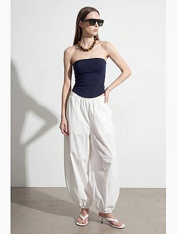 Top bandeau crop sin tirantes de mujer dilvin