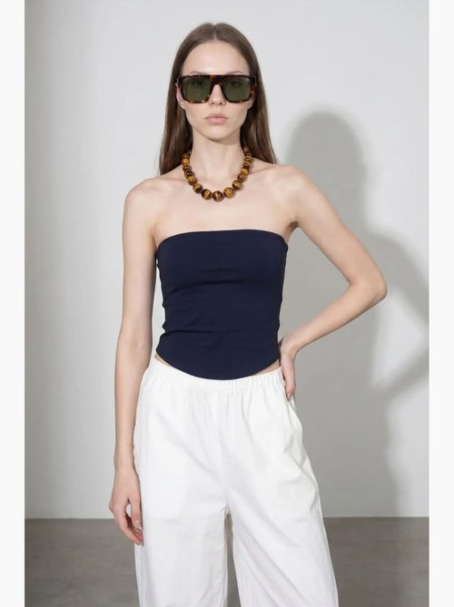 Top bandeau crop sin tirantes de mujer dilvin - Kiabi Top bandeau crop sin tirantes de mujer dilvin - Kiabi