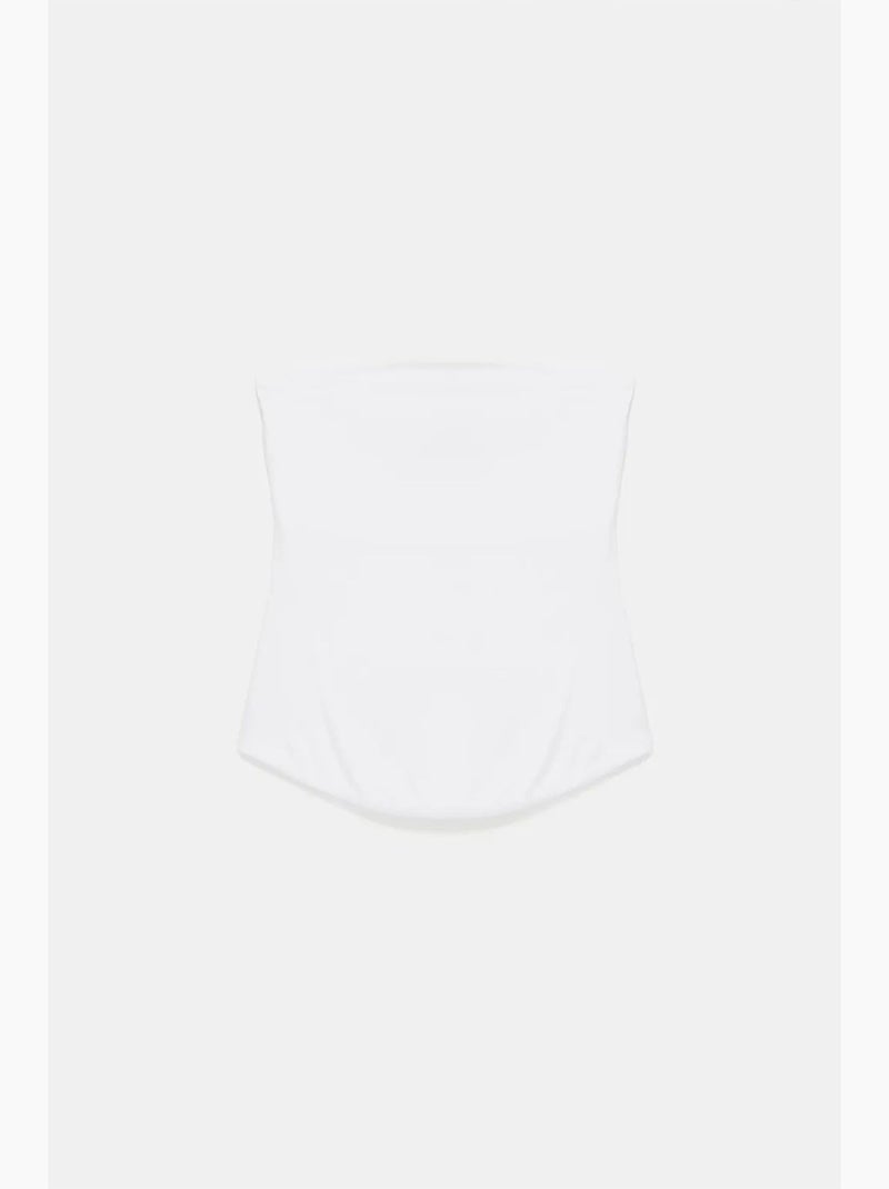 Top bandeau crop sin tirantes de mujer dilvin Blanco roto - Kiabi