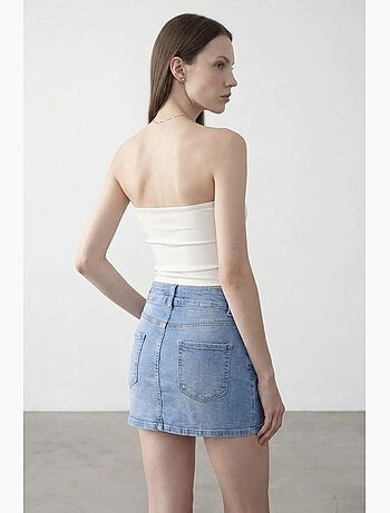Top bandeau crop sin tirantes de mujer dilvin