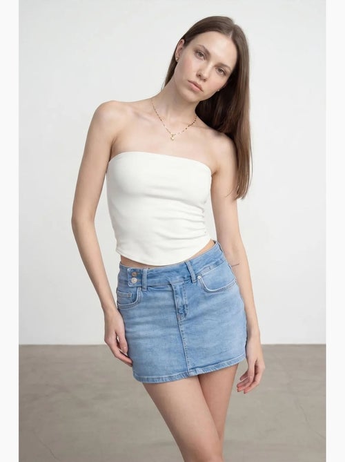 Top bandeau crop sin tirantes de mujer dilvin - Kiabi Top bandeau crop sin tirantes de mujer dilvin - Kiabi
