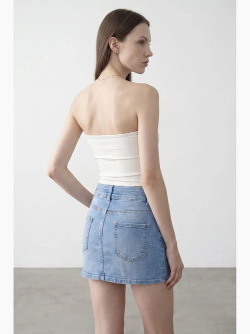 Top bandeau crop sin tirantes de mujer dilvin - Kiabi Top bandeau crop sin tirantes de mujer dilvin - Kiabi