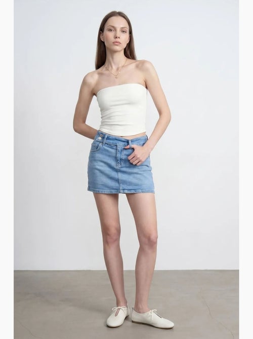 Top bandeau crop sin tirantes de mujer dilvin - Kiabi Top bandeau crop sin tirantes de mujer dilvin - Kiabi