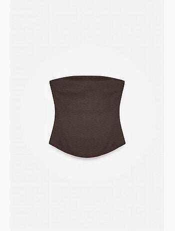 Top bandeau crop sin tirantes de mujer dilvin