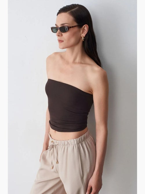 Top bandeau crop sin tirantes de mujer dilvin - Kiabi Top bandeau crop sin tirantes de mujer dilvin - Kiabi