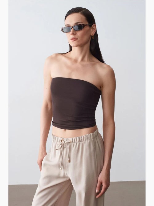 Top bandeau crop sin tirantes de mujer dilvin - Kiabi Top bandeau crop sin tirantes de mujer dilvin - Kiabi