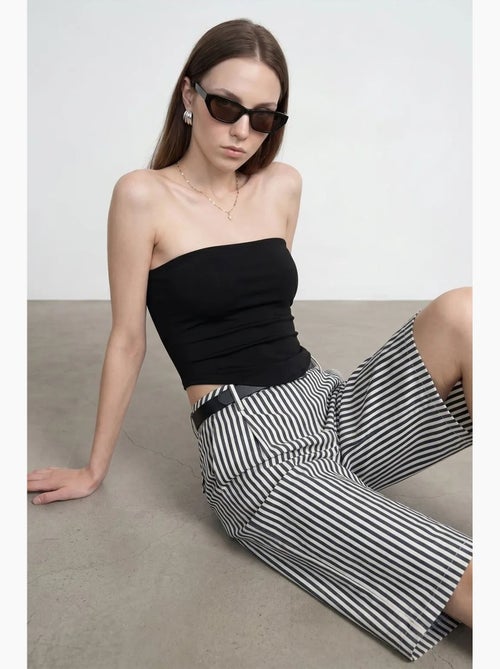 Top bandeau crop sin tirantes de mujer dilvin - Kiabi Top bandeau crop sin tirantes de mujer dilvin - Kiabi