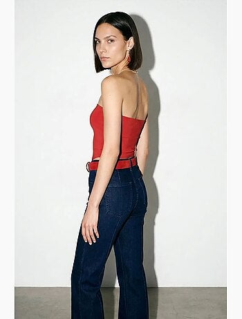 Top bandeau crop sin tirantes de mujer dilvin
