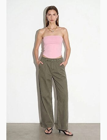 Top bandeau crop sin tirantes de mujer dilvin