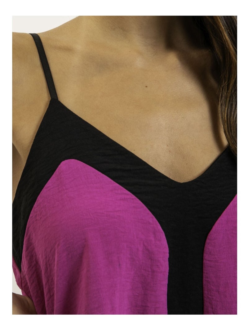 Top bicolor FIODENA Rosa fucsia - Kiabi