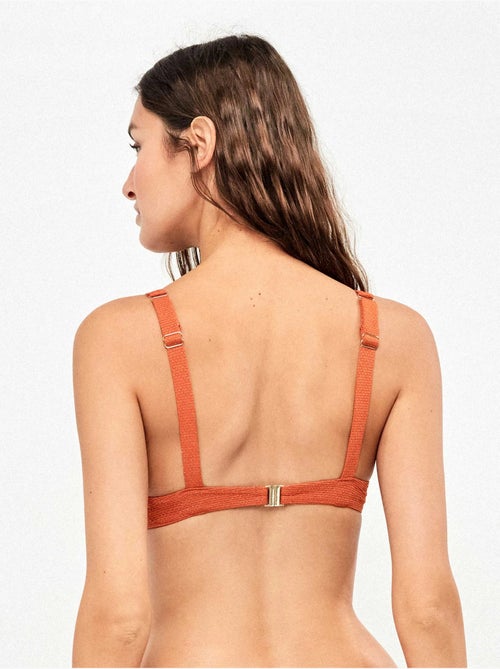 Top bikini balconette con aro en tejido piqué y acabado brillante - Kiabi Top bikini balconette con aro en tejido piqué y acabado brillante - Kiabi