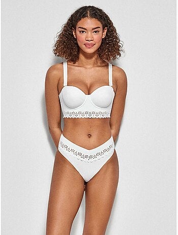 Top bikini bandeau con aro y foam copas b y c