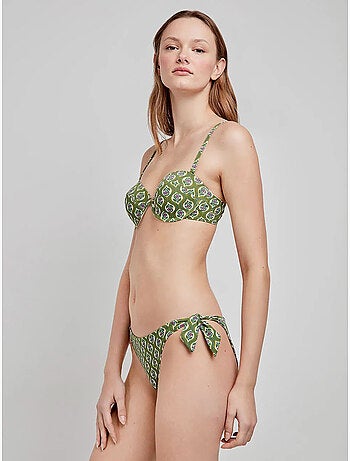 Top bikini bandeau desmontable con aro y foam