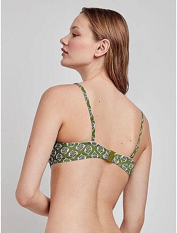 Top bikini bandeau desmontable con aro y foam