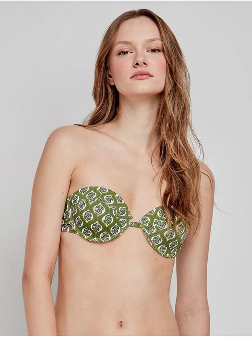 Top bikini bandeau desmontable con aro y foam - Kiabi Top bikini bandeau desmontable con aro y foam - Kiabi
