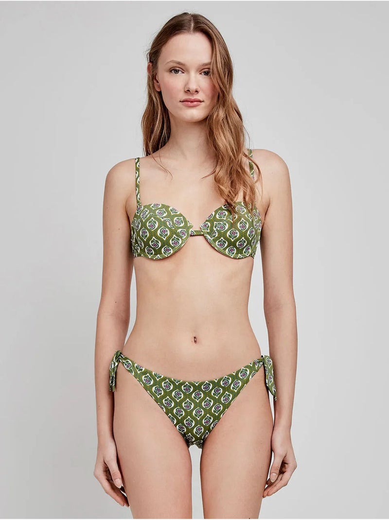 Top bikini bandeau desmontable con aro y foam Multicolor - Kiabi