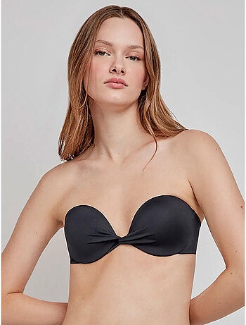 Top bikini bandeau desmontable multiposición con aro y foam
