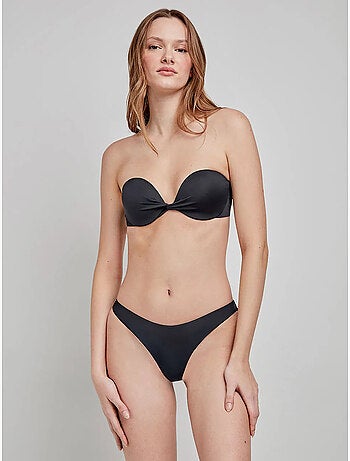 Top bikini bandeau desmontable multiposición con aro y foam