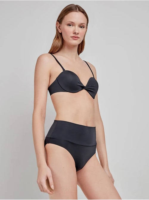 Top bikini bandeau desmontable multiposición con aro y foam - Kiabi