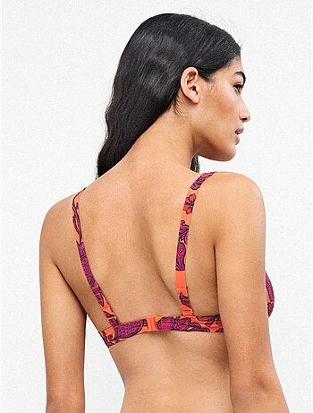 Top bikini capacidad con aro sin foam estampado floral