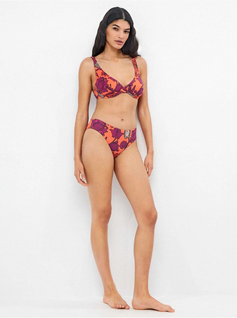 Top bikini capacidad con aro sin foam estampado floral Multicolor - Kiabi