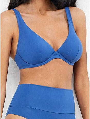 Top bikini capacidad con aro y foam extraible espaldilla ajustable
