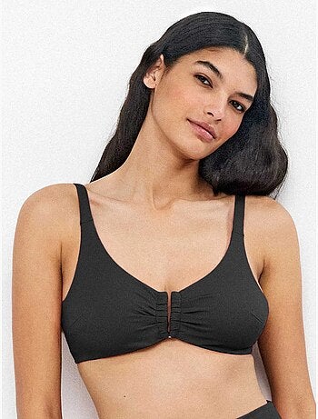 Top bikini capacidad con aro y foam tejido piqué copas c a e