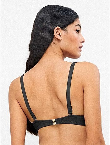 Top bikini capacidad con aro y foam tejido piqué copas c a e