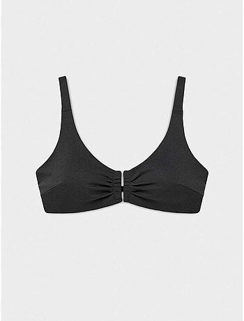 Top bikini capacidad con aro y foam tejido piqué copas c a e