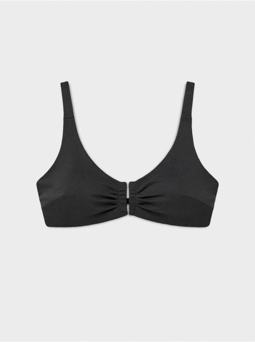 Top bikini capacidad con aro y foam tejido piqué copas c a e - Kiabi