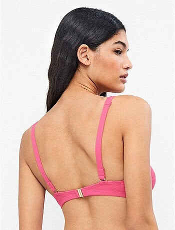 Top bikini capacidad con aro y foam tejido piqué copas c a e