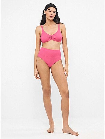 Top bikini capacidad con aro y foam tejido piqué copas c a e