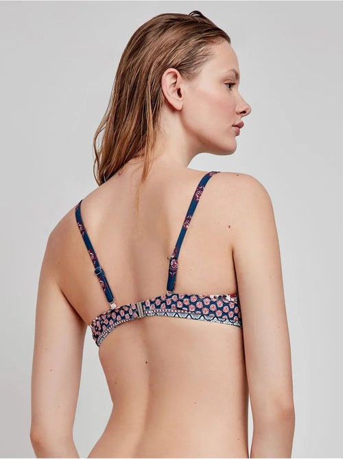 Top bikini capacidad estampado, con aro y tirantes multiposición - Kiabi