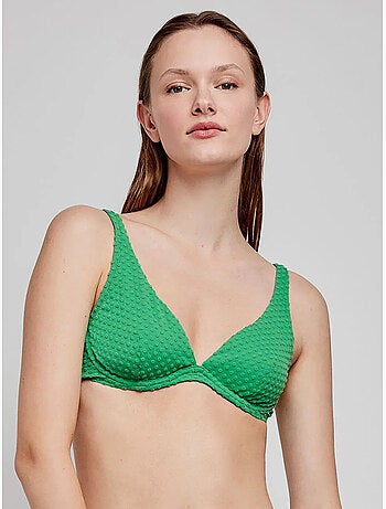 Top bikini capacidad multiposición, sin foam y con aro, de plumetti