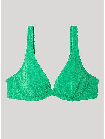 Top bikini capacidad multiposición, sin foam y con aro, de plumetti