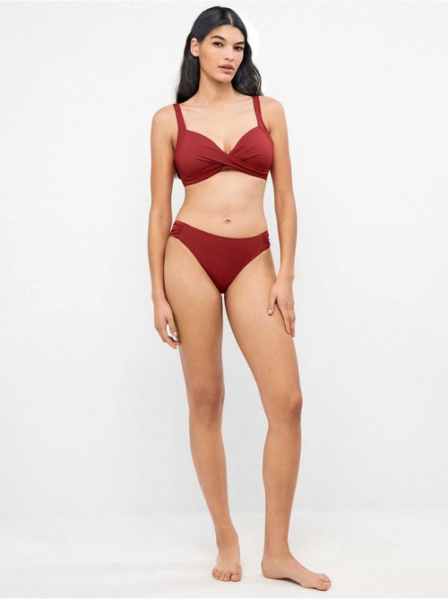 Top bikini capacidad sin aro, con foam y cruce en escote c y d - Kiabi Top bikini capacidad sin aro, con foam y cruce en escote c y d - Kiabi