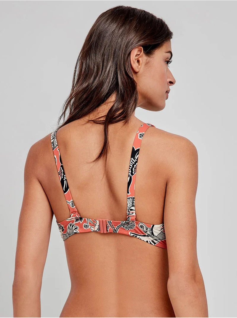 Top bikini capacidad sin foam, con aro y estampado floral Multicolor - Kiabi