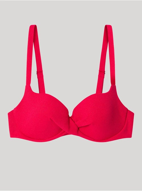 Top bikini con aro, foam, cruce en escote y tejido de estructura - Kiabi