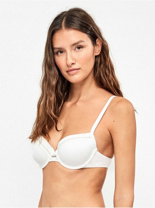 Top bikini con aro, foam y detalle calado en escote - Kiabi